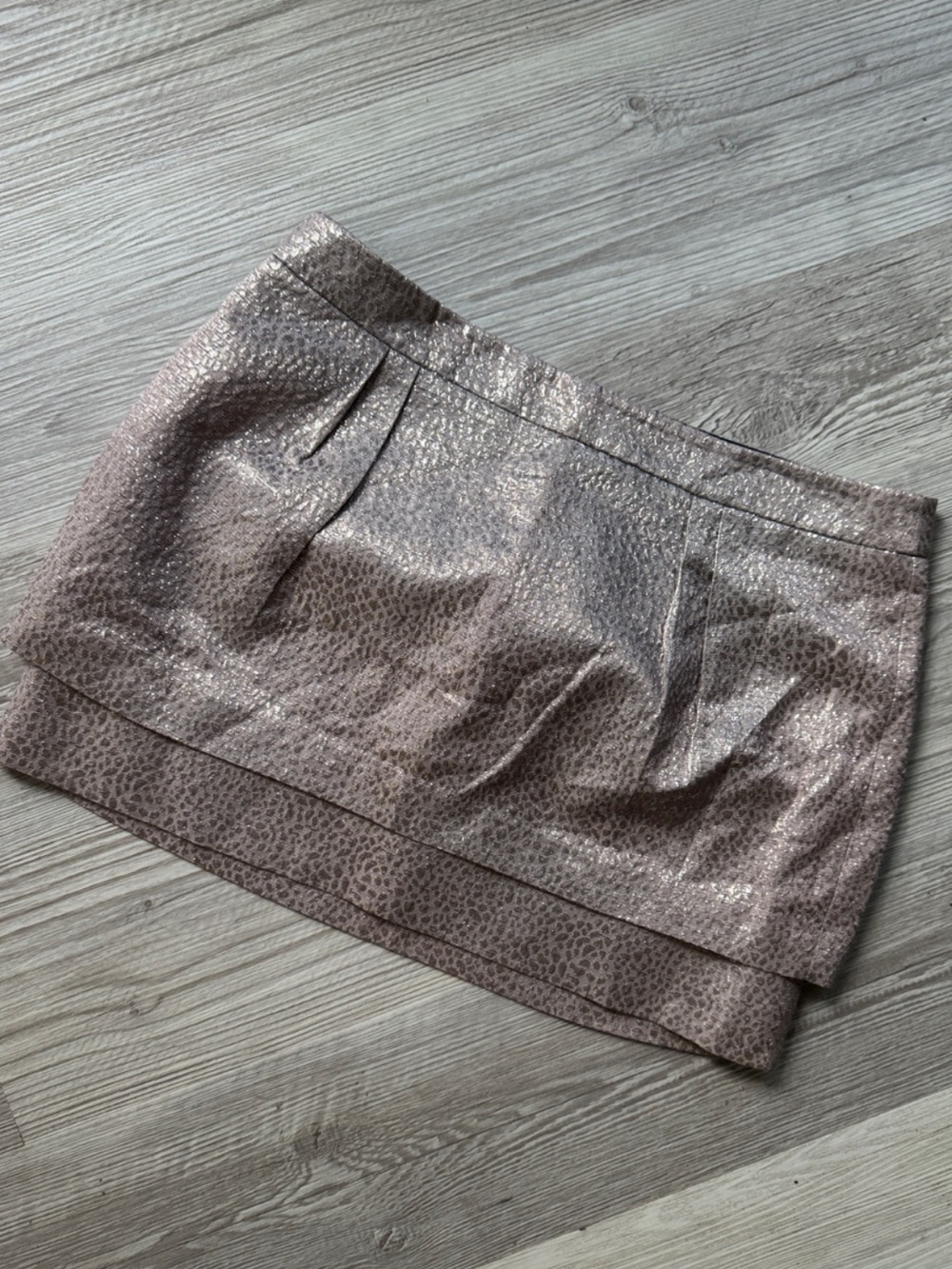 Express Metallic Mini Skirt